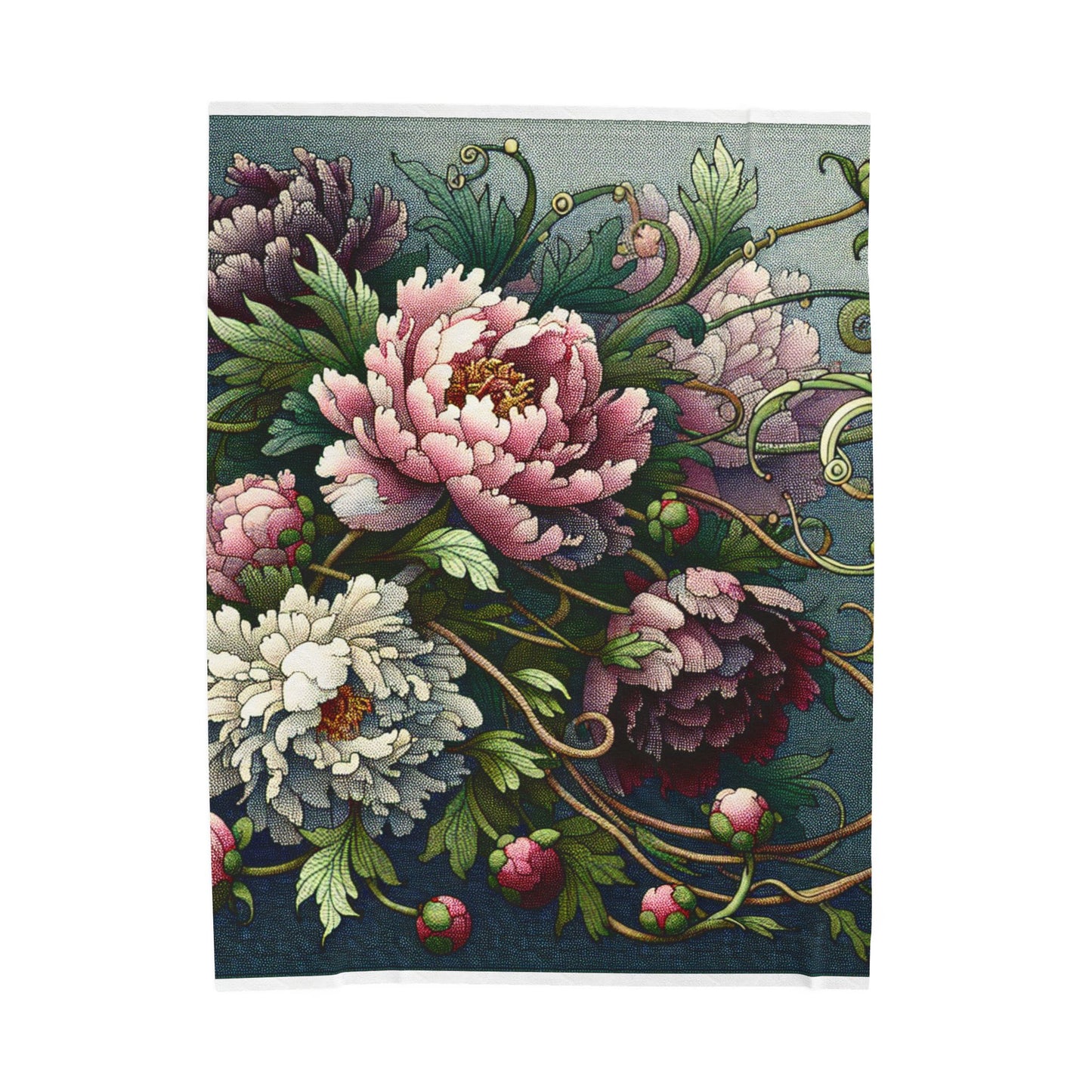 Peony Flourish - Plush Blanket
