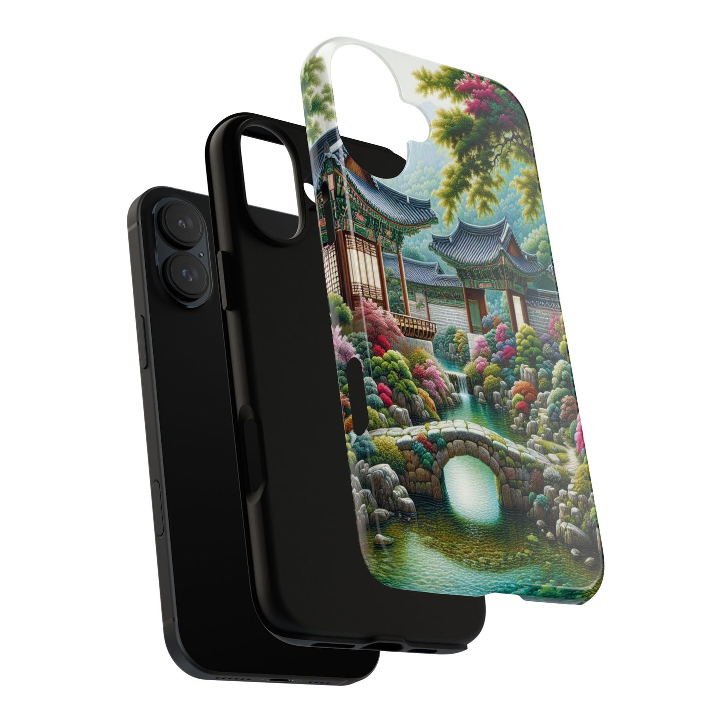 Custom ProtectiveTranquil Garden RetreatIphone Case Compatible With Iphone 16 15 14 - Phone Cover