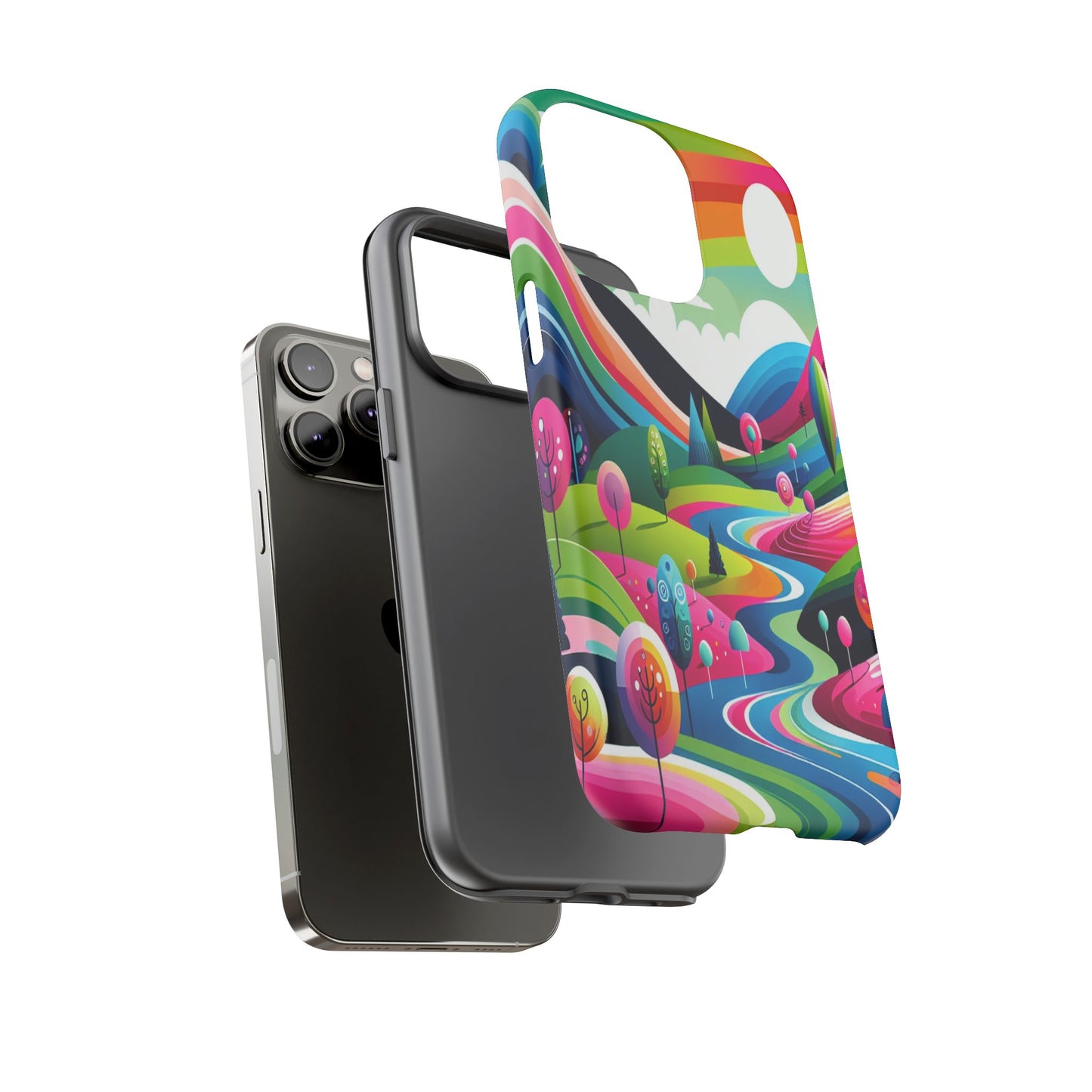 Colorful Landscape Journey - Phone Case