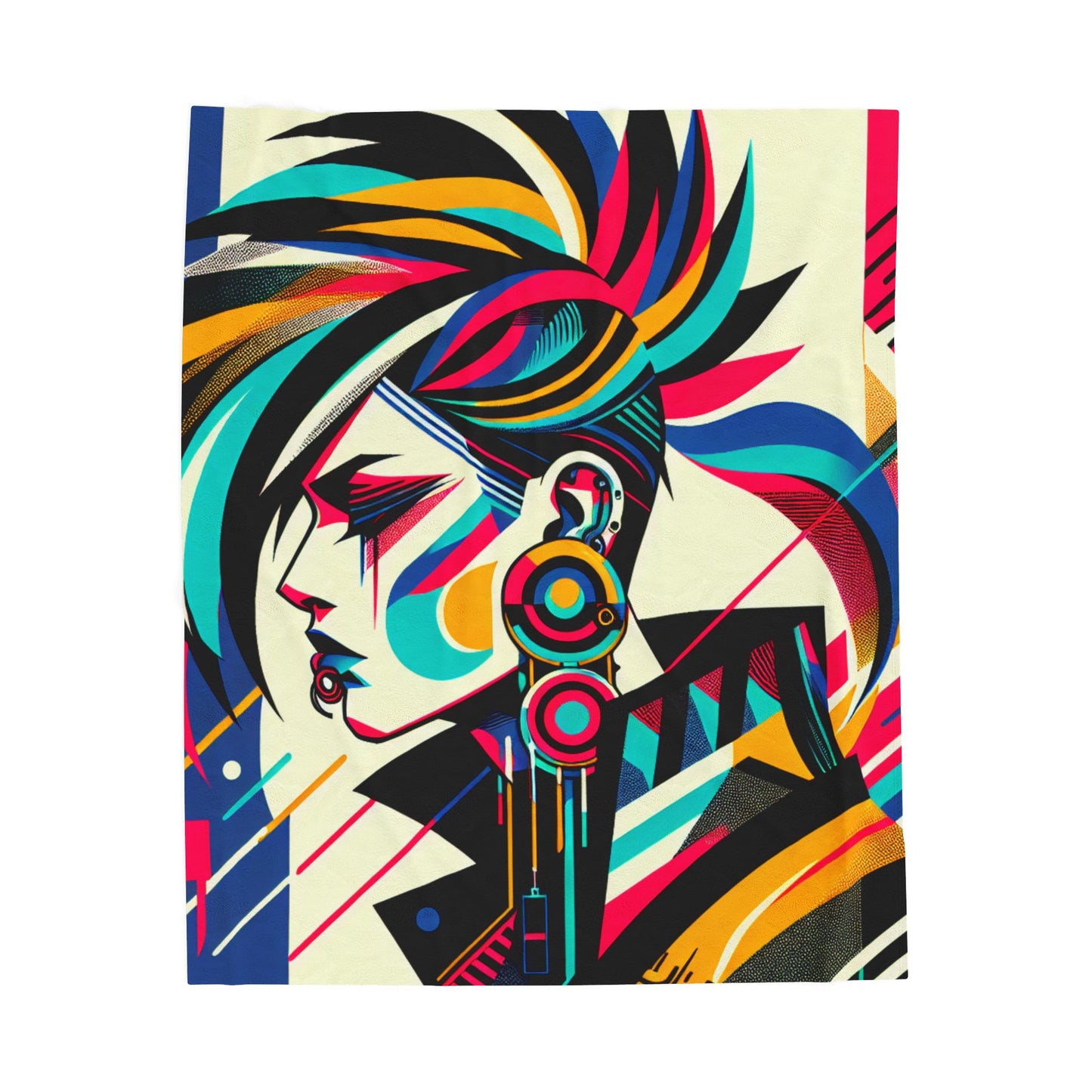 Punk Vibes in Motion - Plush Blanket