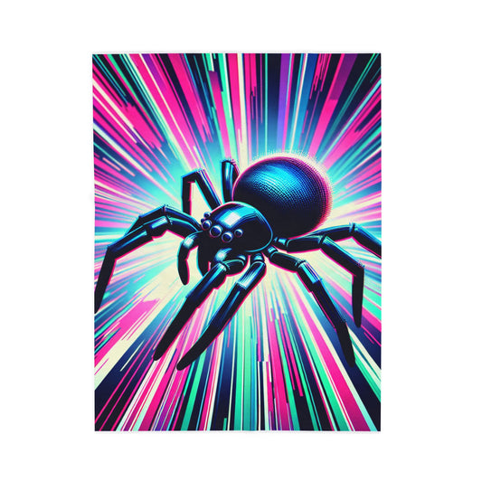 Spider in a Burst of Energy - Plush Blanket