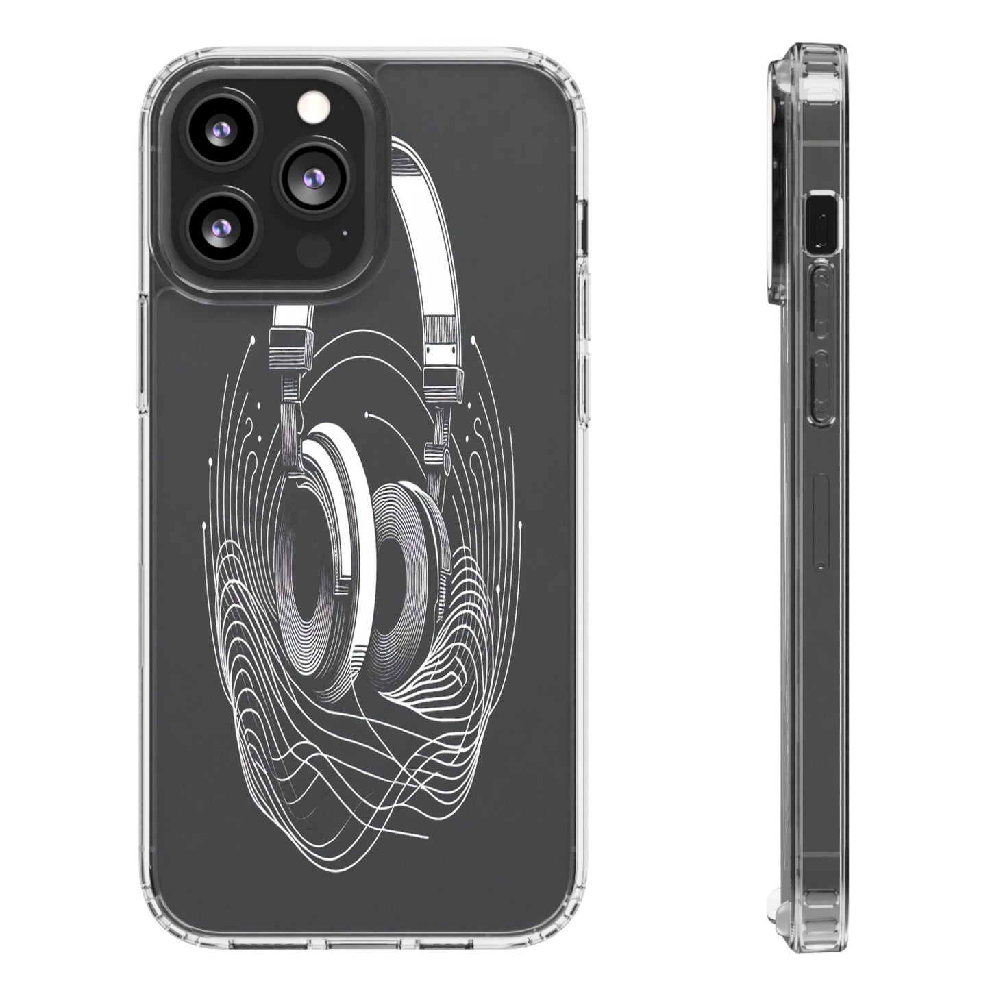Transparent Sound Waves Unleashed Iphone Case Compatible With Iphone 16 15 14 - Clear Phone Cover
