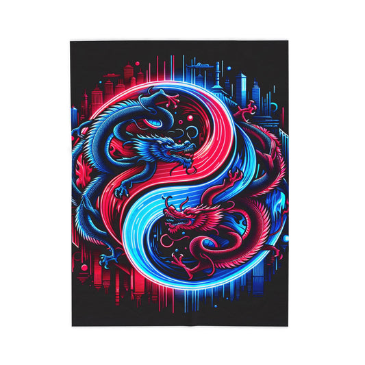 Dragons in Balance - Plush Blanket