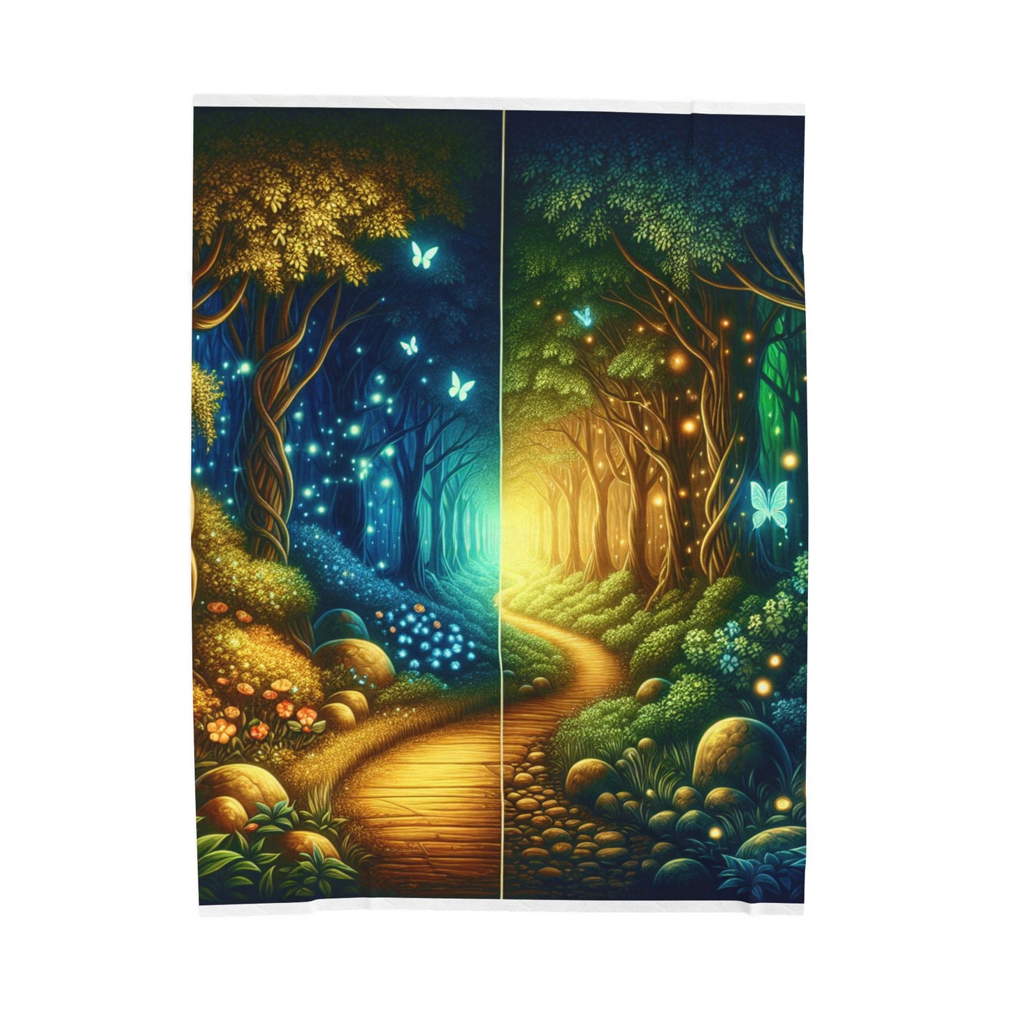 Glowing Grove Pathways- Plush Blanket