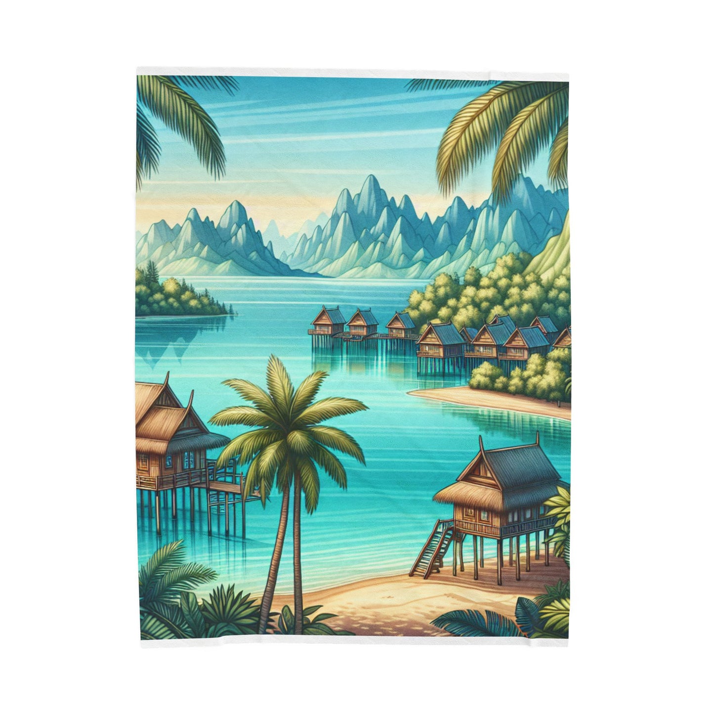 Island Paradise Retreat - Plush Blanket