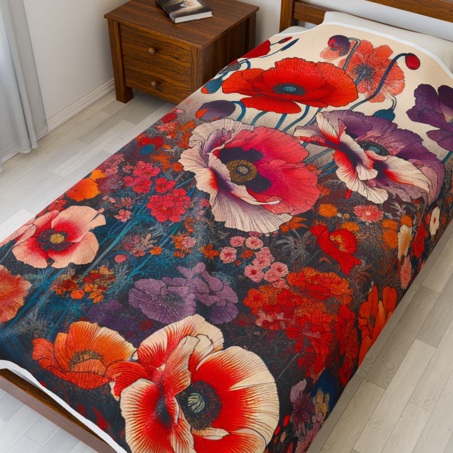 Field of Vivid Petals - Plush Blanket