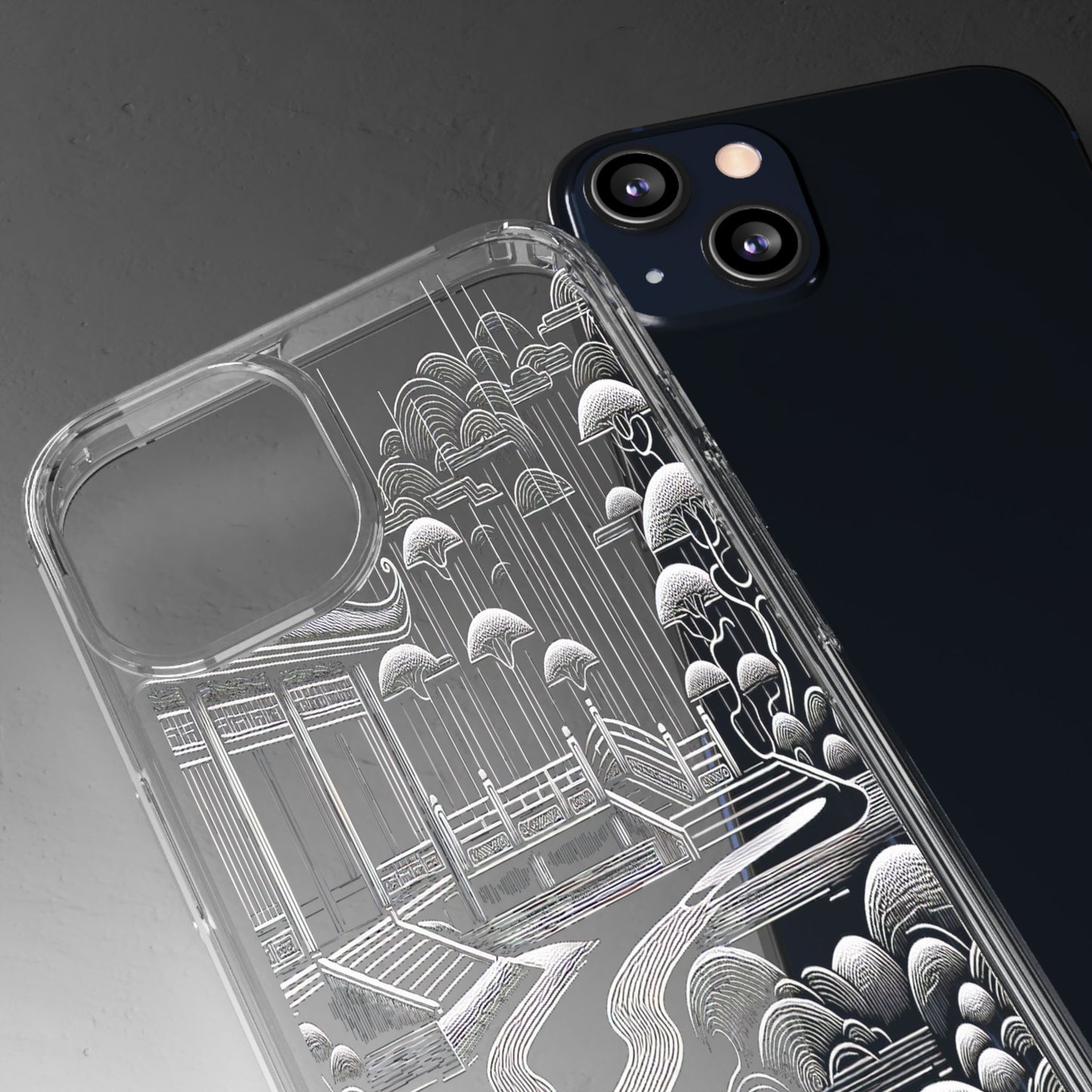 Transparent Zen Pathway Iphone Case Compatible With Iphone 16 15 14 - Clear Phone Cover