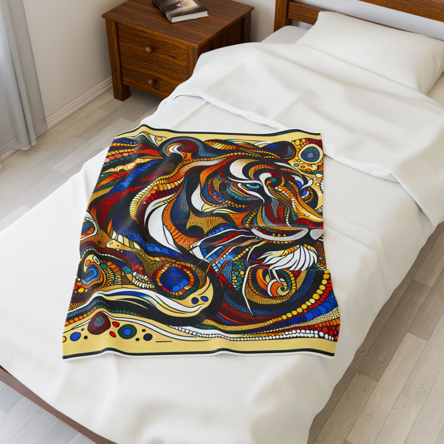 Tiger in Motion - Plush Blanket