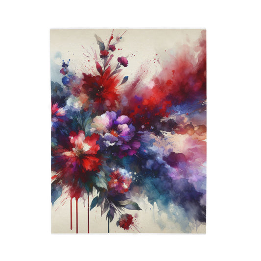 Floral Cascades - Plush Blanket