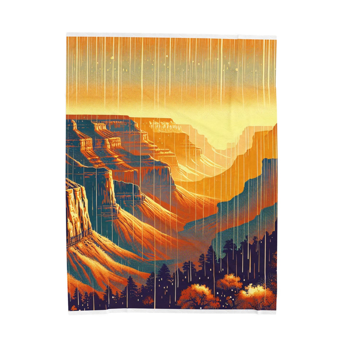 Canyon Hues at Dawn- Plush Blanket