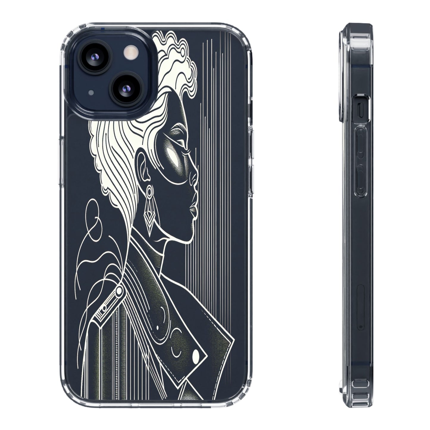 Transparent Eloquent Contours Iphone Case Compatible With Iphone 16 15 14 - Clear Phone Cover