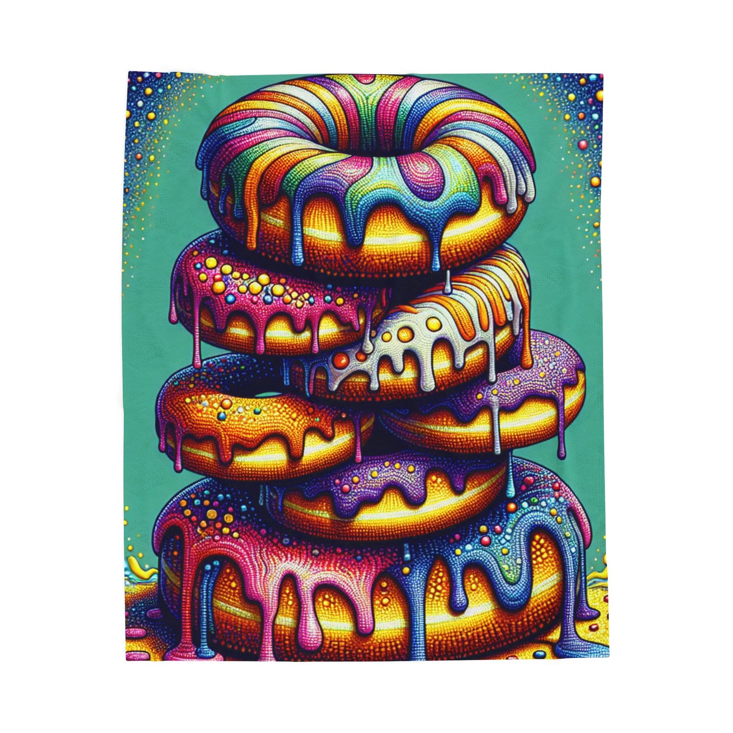 Bursting Donut Delights - Plush Blanket
