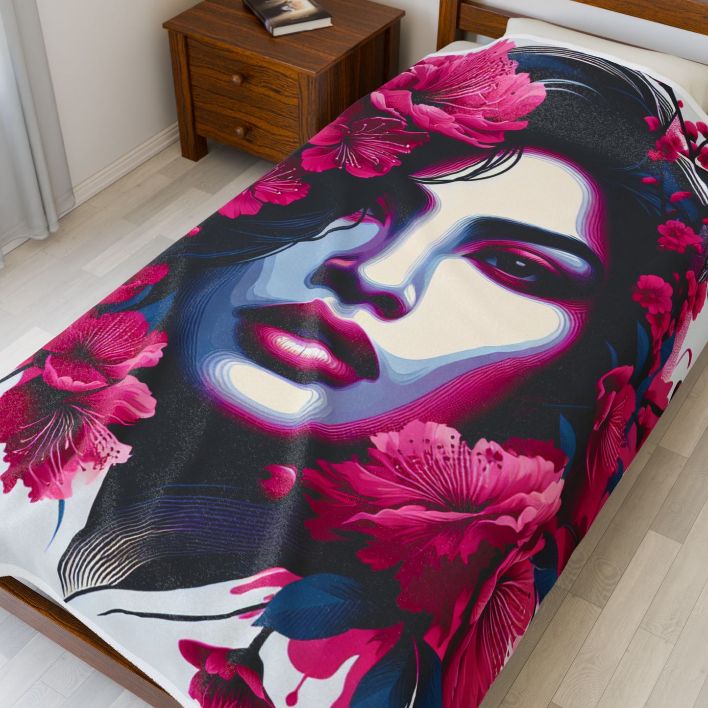 Floral Splendor - Plush Blanket