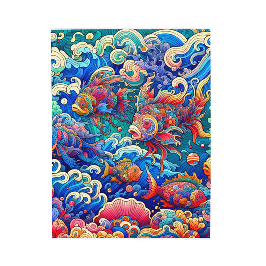 Marine Kaleidoscope - Plush Blanket