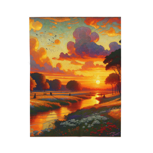 Radiant Evening Radiance - Plush Blanket
