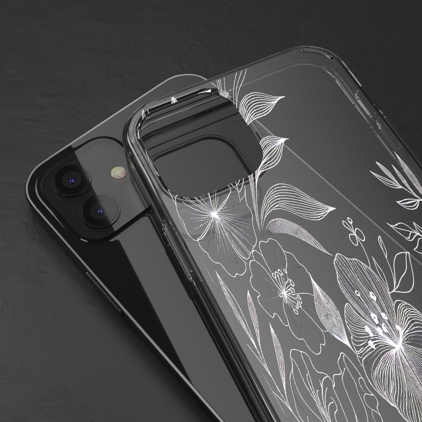 Transparent Petals in Motion Iphone Case Compatible With Iphone 16 15 14 - Clear Phone Cover