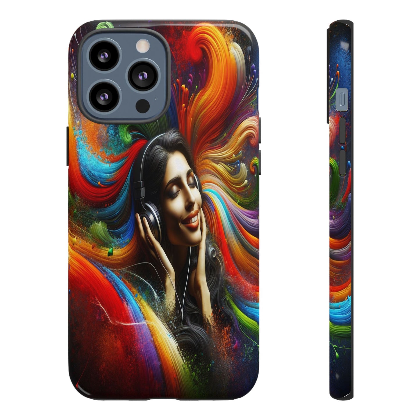 Protective Harmony in Color and Sound Iphone Case Compatible With Iphone 16 15 14 - Phone Cover