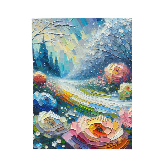 Garden Rainfall Palette- Plush Blanket