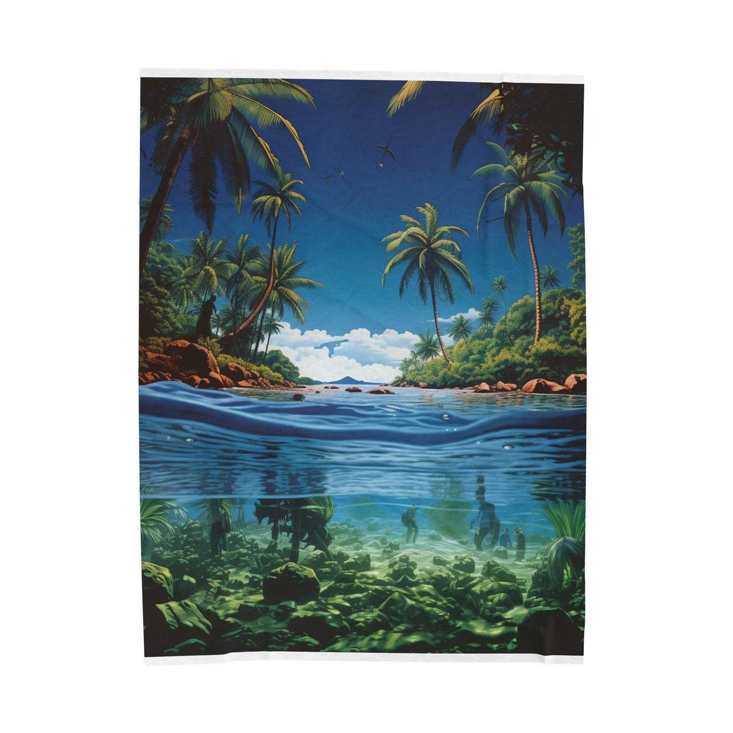 Isle of Tranquil Waters- Plush Blanket