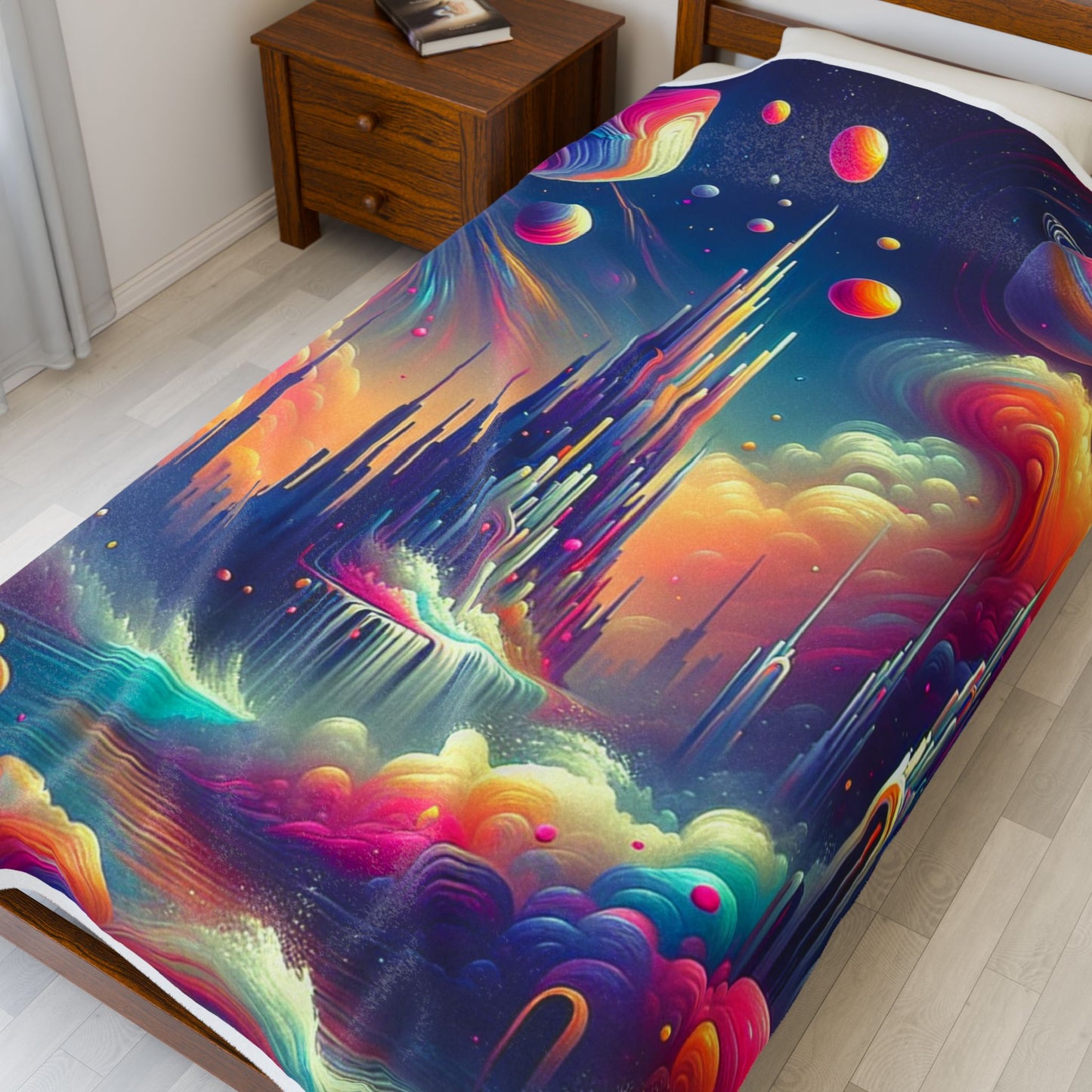 World Beyond the Clouds - Plush Blanket