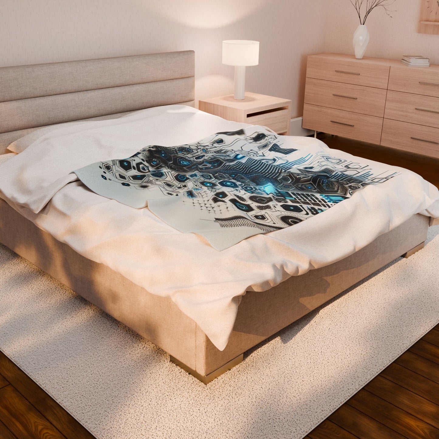 Intricate Tech Matrix - Plush Blanket