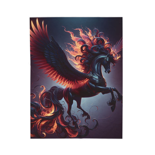 Fiery Pegasus Majesty- Plush Blanket