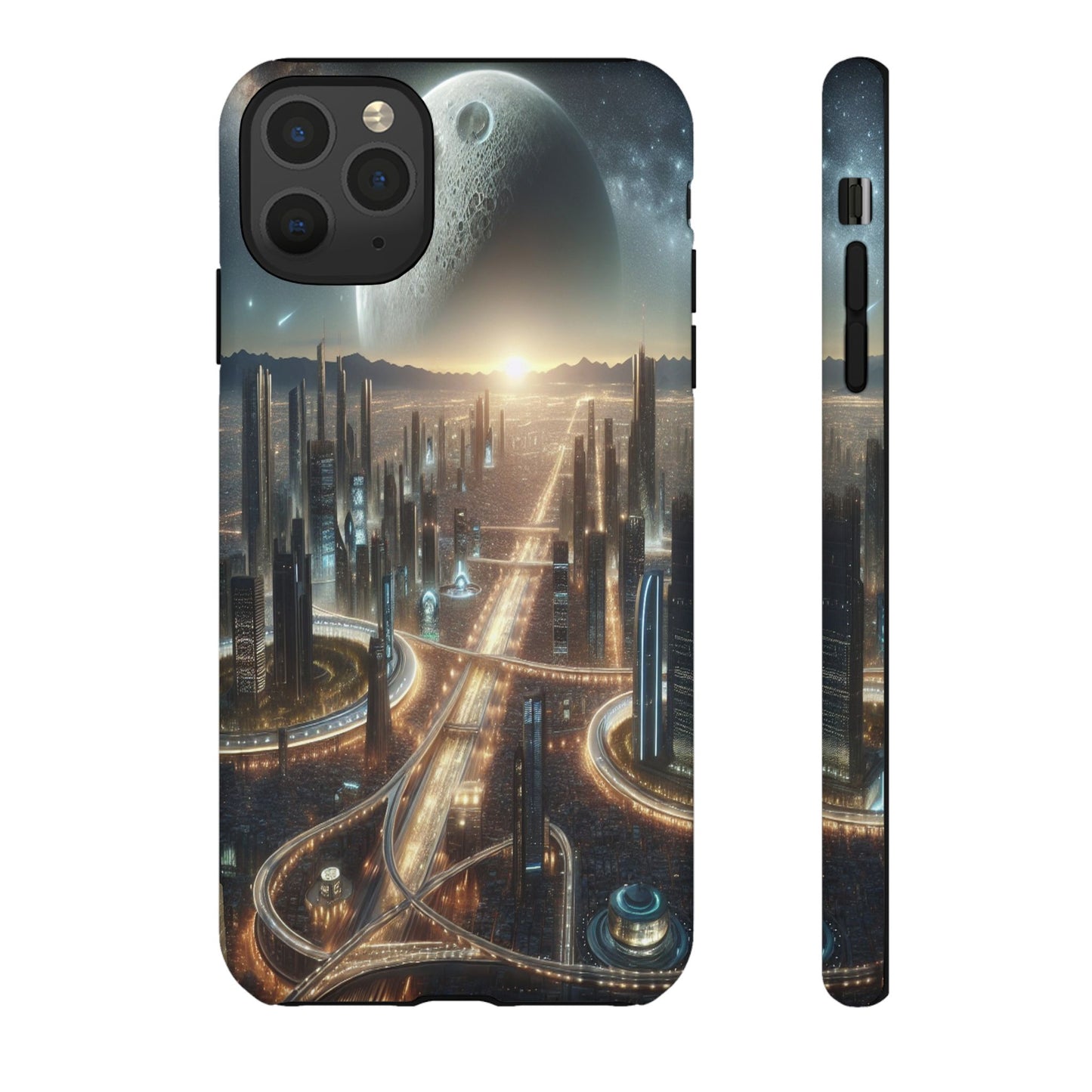 Protective Celestial Cityscape Iphone Case Compatible With Iphone 16 15 14 - Phone Cover