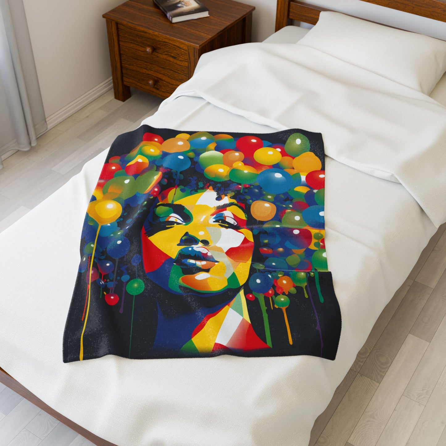 Colorful Mind Cascade- Plush Blanket