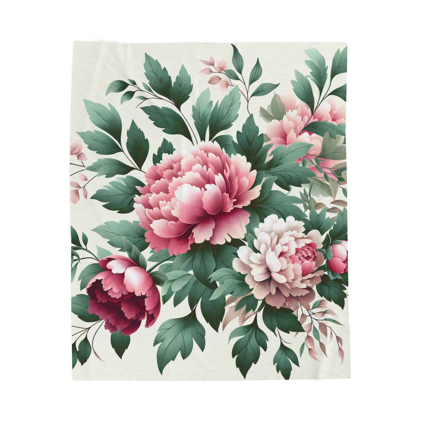 Peony Reverie - Plush Blanket