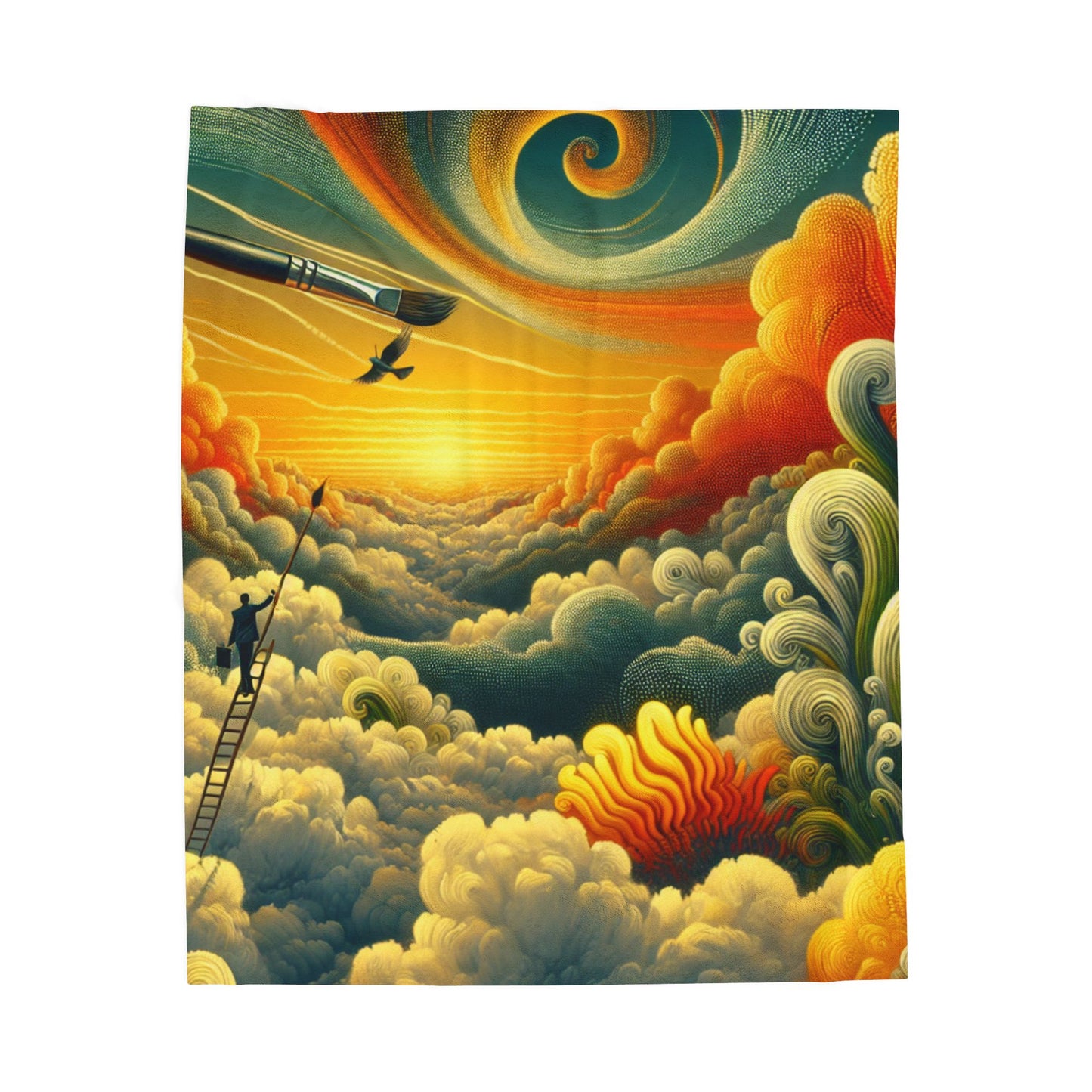 Painter's Dream in the Sky - Plush Blanket