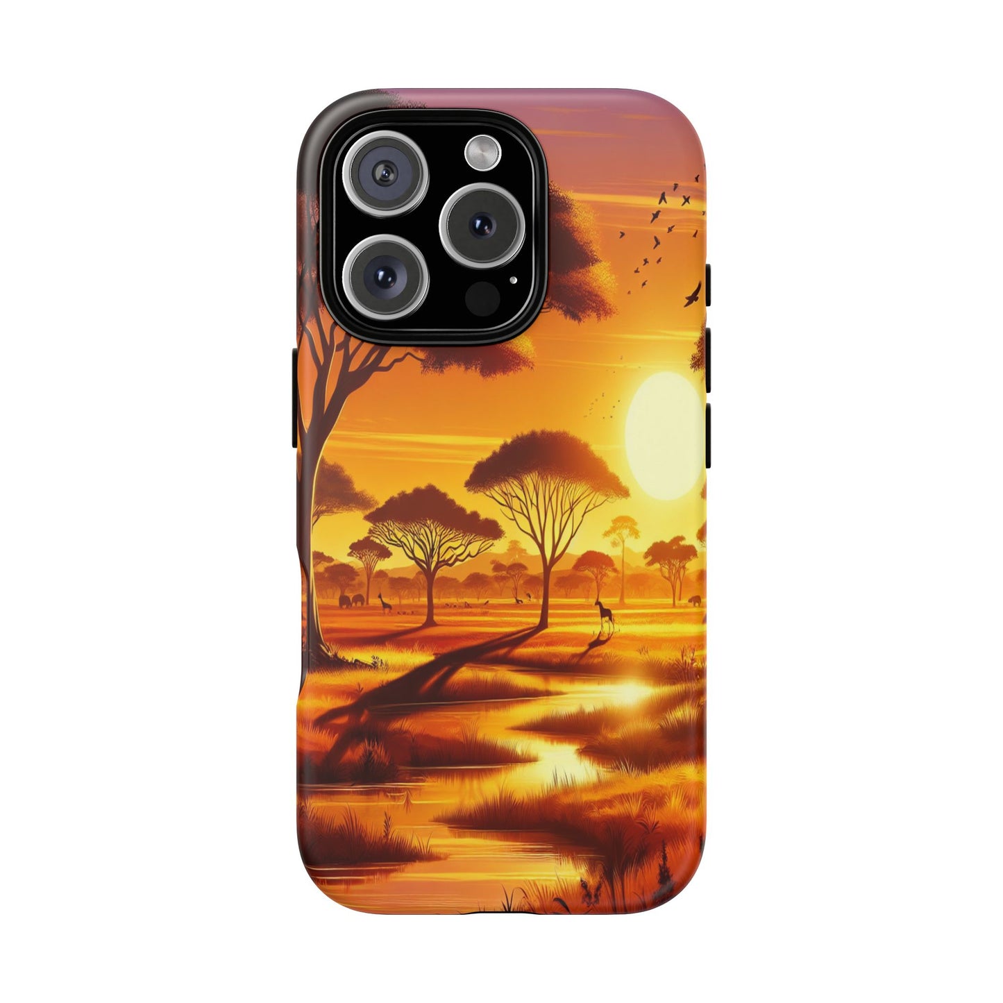 Protective Golden Savannah Giants Iphone Case Compatible With Iphone 16 15 14 - Phone Cover