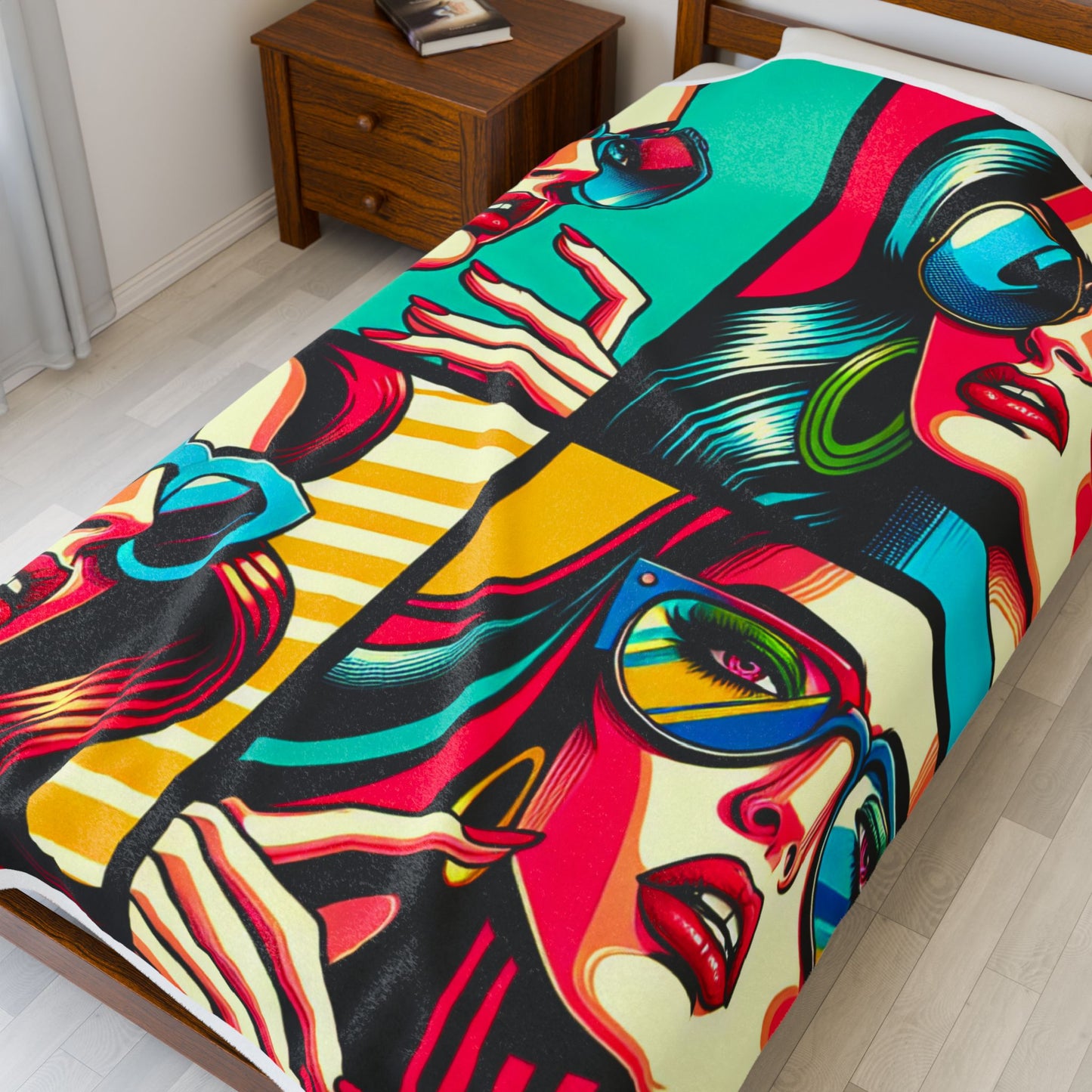 Retro Glamour Panels- Plush Blanket