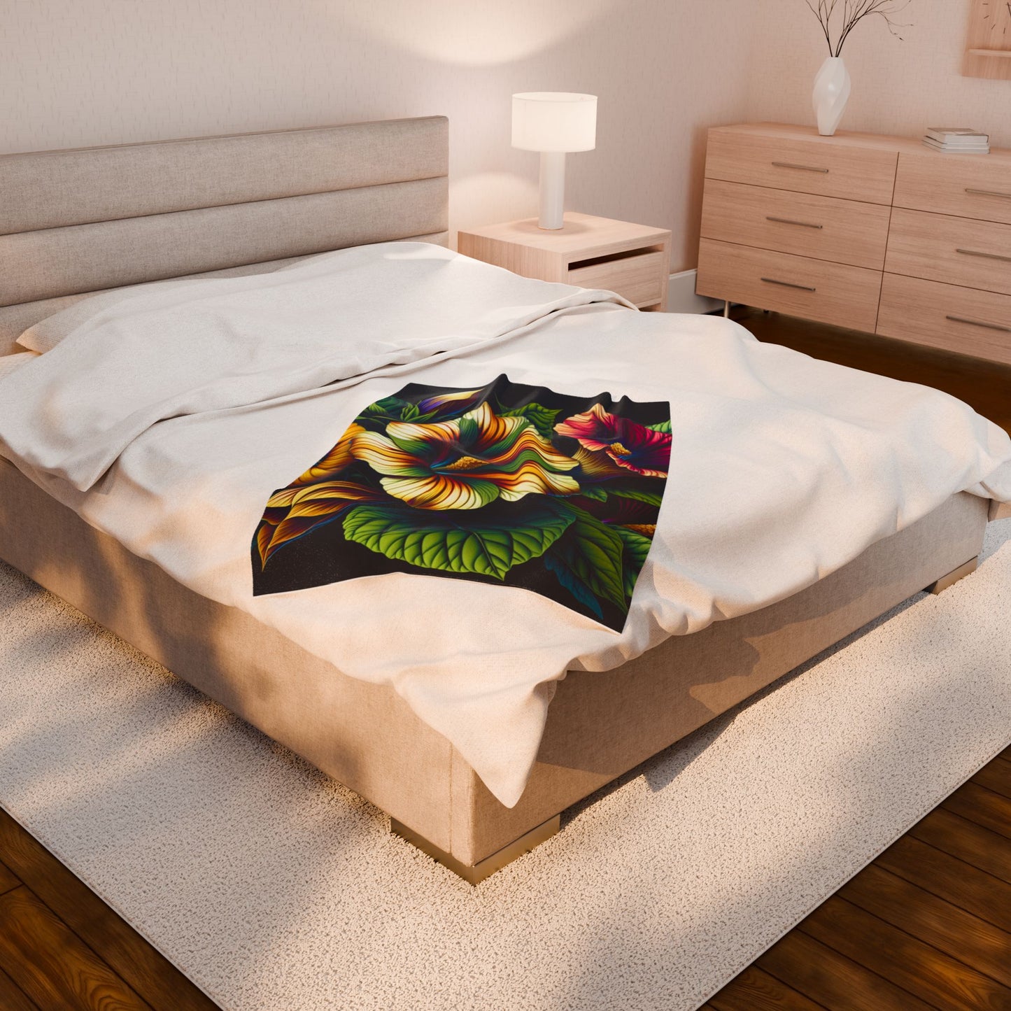 Vivid Petal Infusion- Plush Blanket