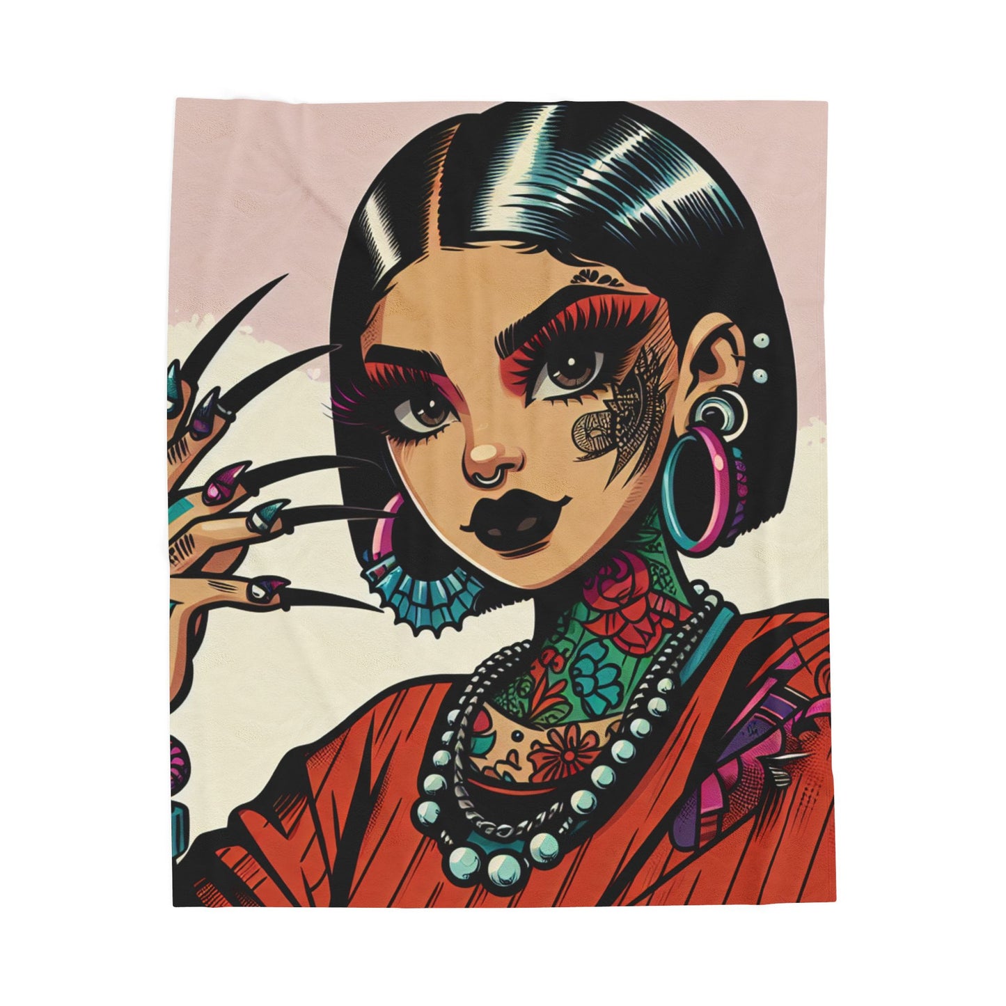 Tattooed Chic Icon - Plush Blanket