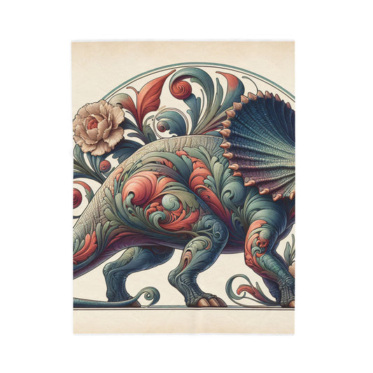 Baroque Dinotopia- Plush Blanket