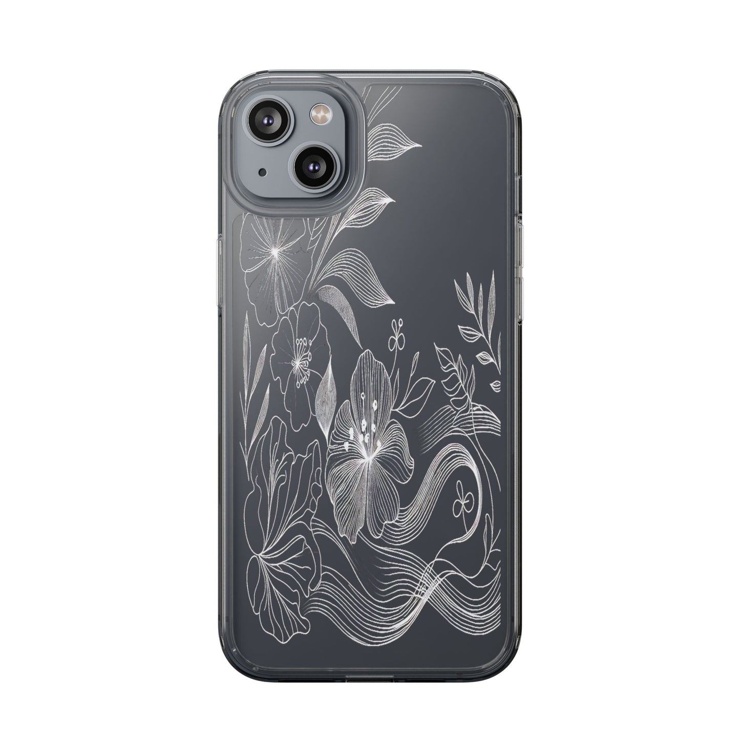 Transparent Petals in Motion Iphone Case Compatible With Iphone 16 15 14 - Clear Phone Cover