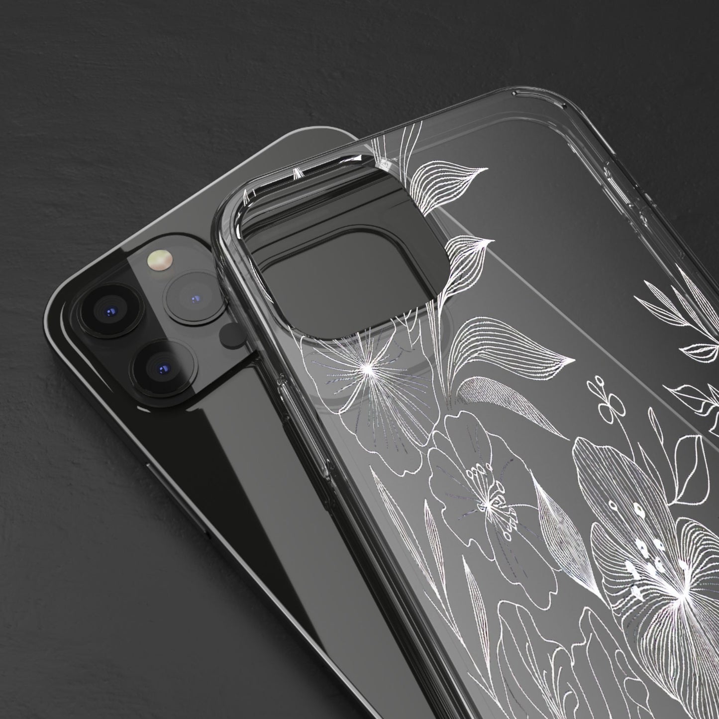 Transparent Petals in Motion Iphone Case Compatible With Iphone 16 15 14 - Clear Phone Cover