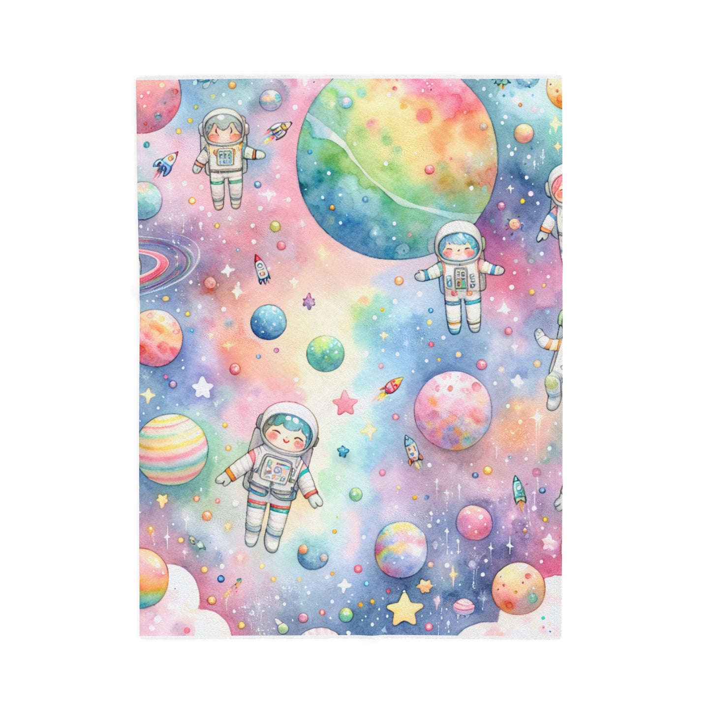 Explorers Among Planets - Plush Blanket