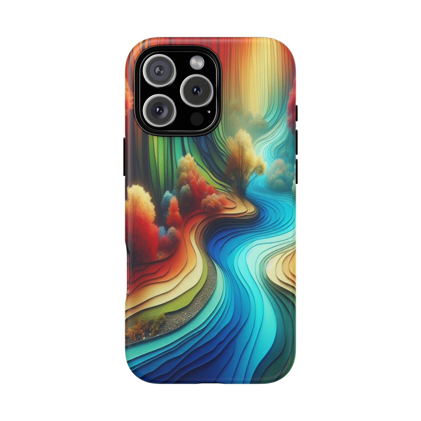 Protective River of Colors Iphone Case Compatible With Iphone 16 15 14 - Iphone Cover