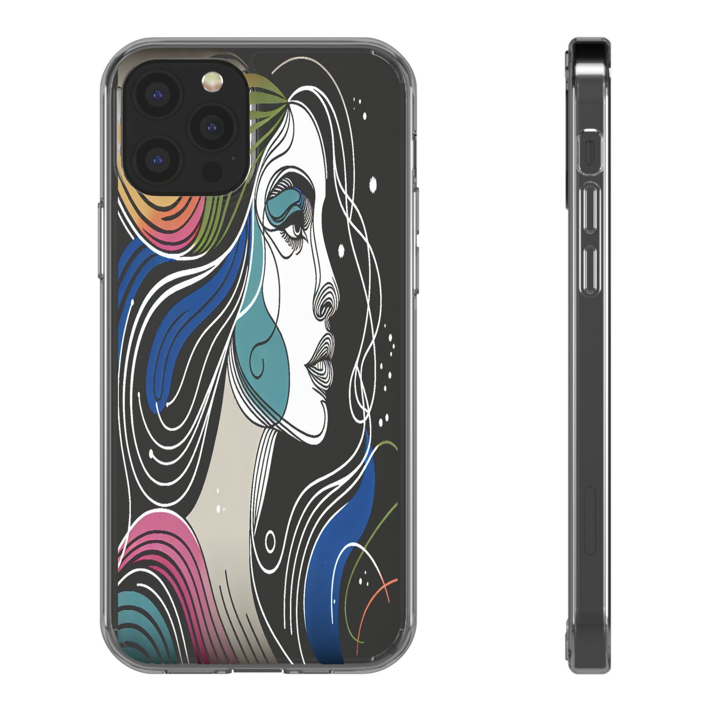 Transparent Portrait of Imagination Iphone Case Compatible With Iphone 16 15 14 - Clear Phone Cover