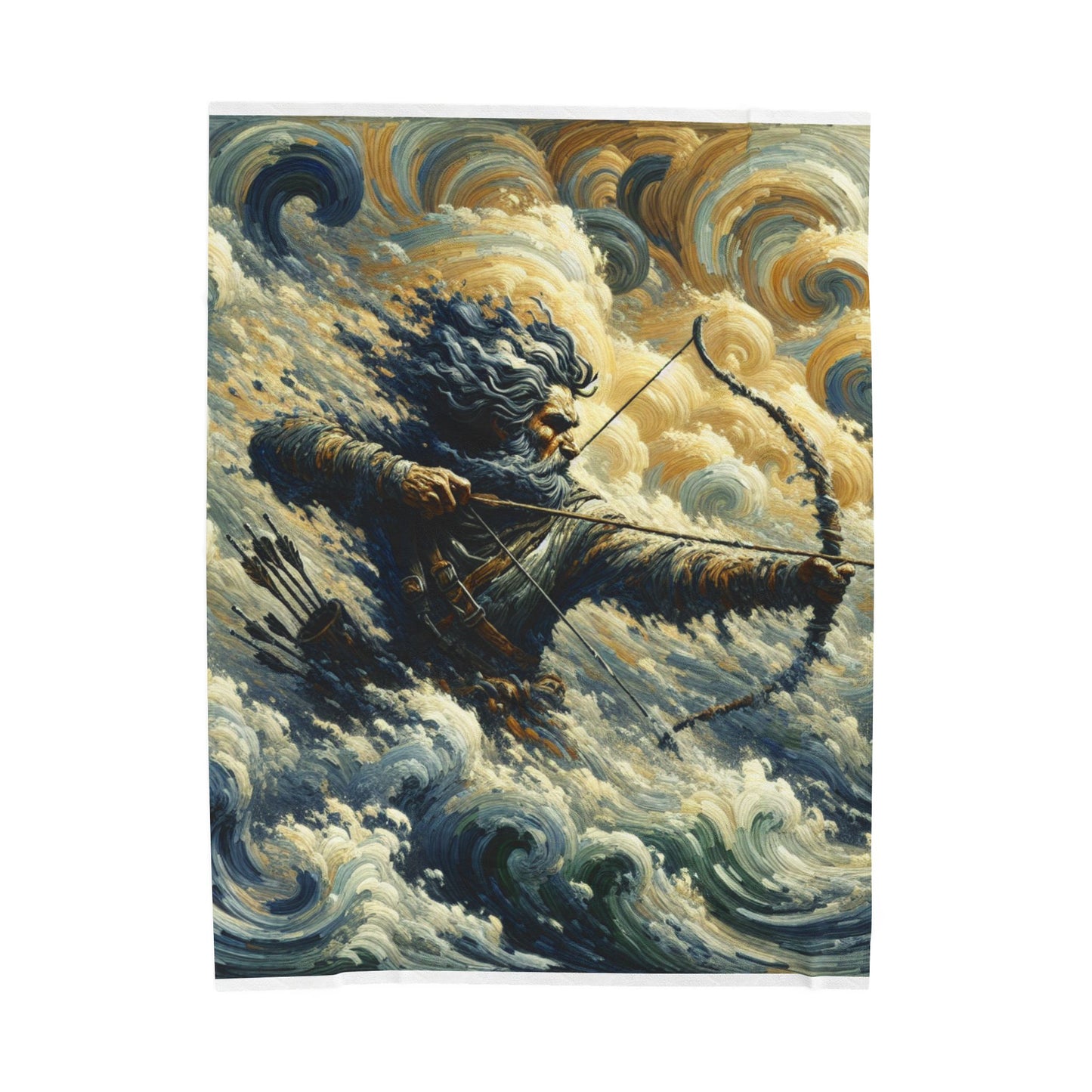 Stormy Archer at Sea - Plush Blanket