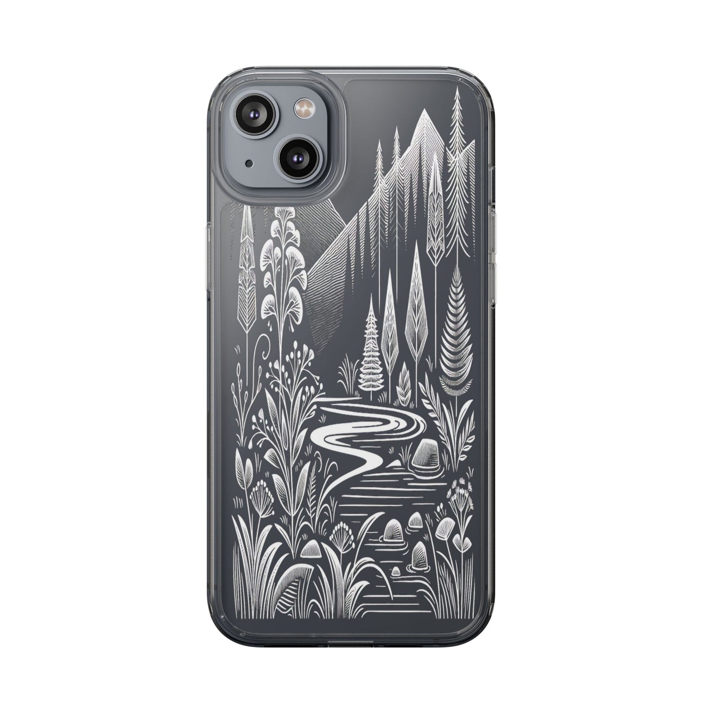 Transparent Alpine Wilderness Pathways Iphone Case Compatible With Iphone 16 15 14 - Clear Phone Cover