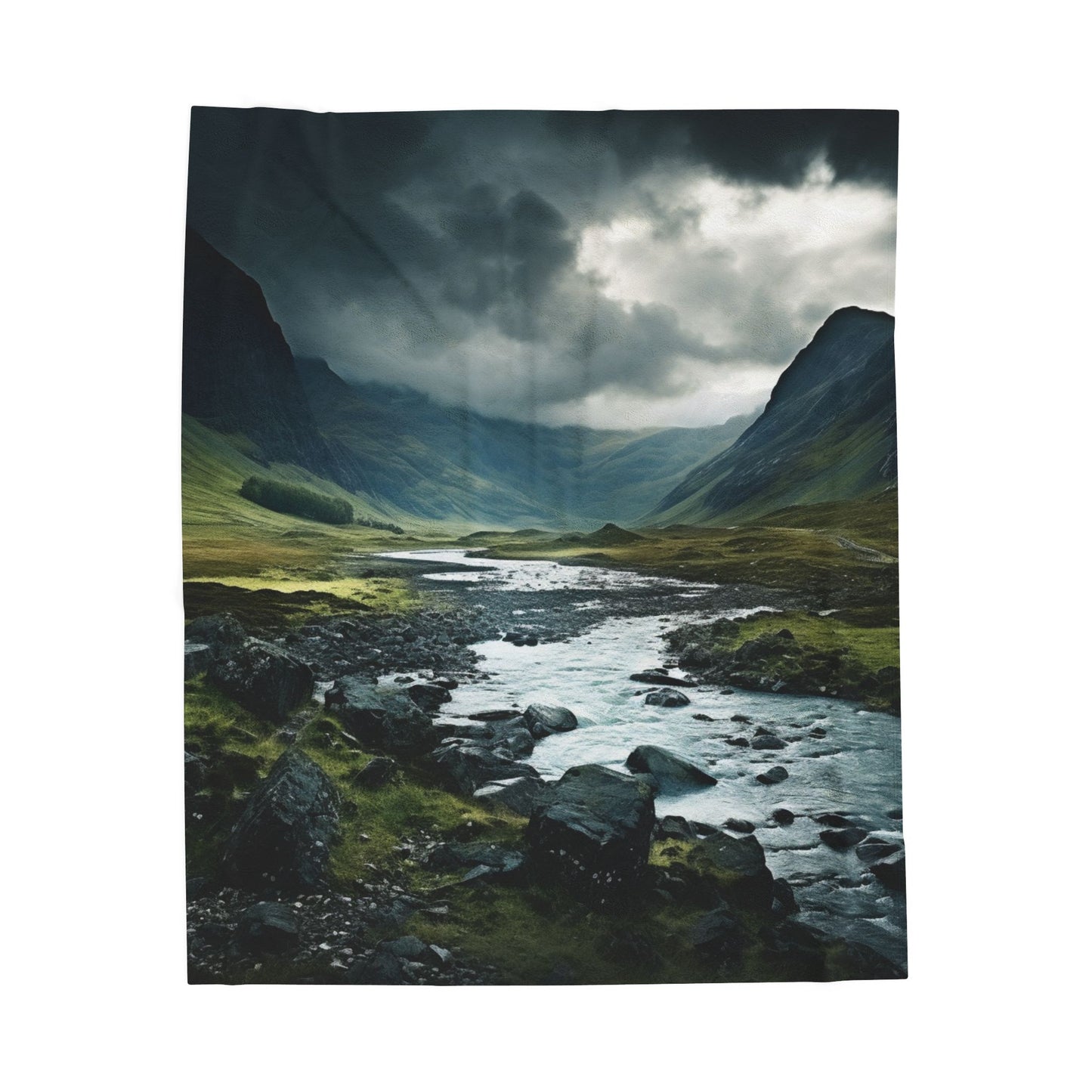 Mystic Highlands River Passage- Plush Blanket