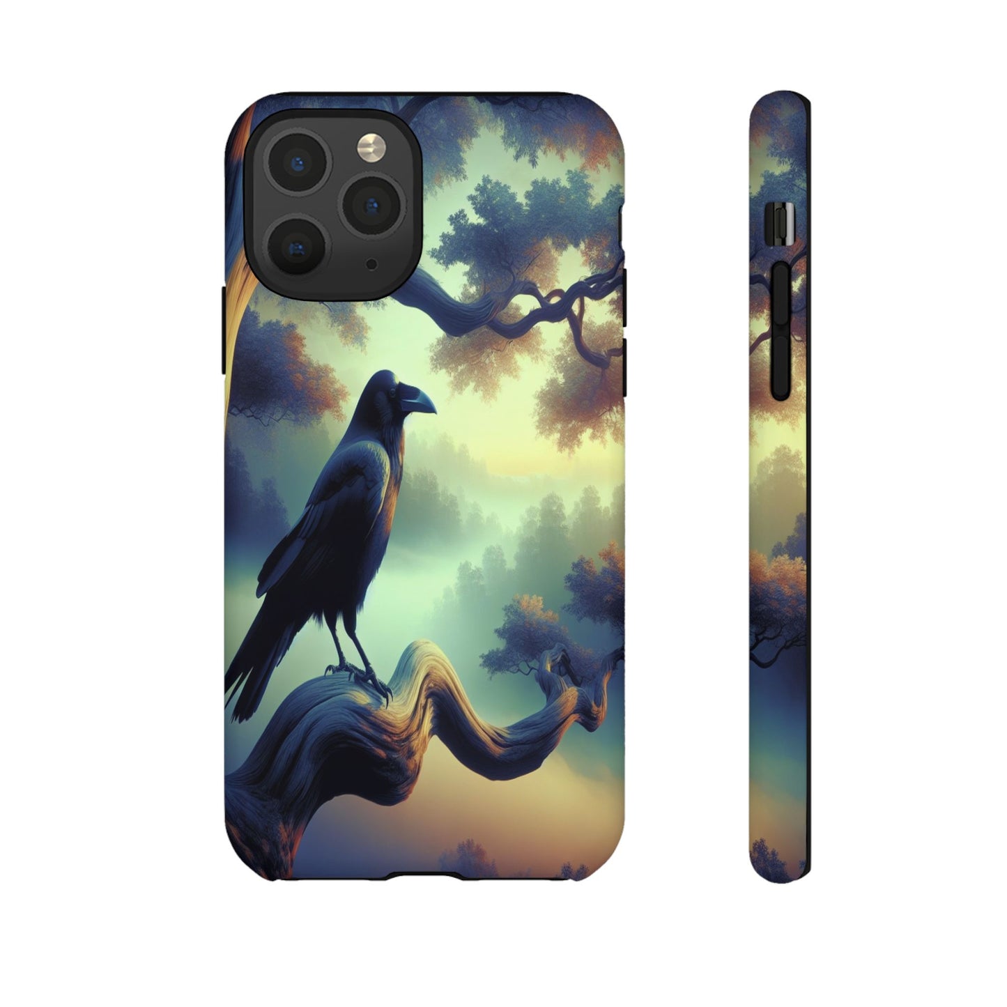 Raven in the Misty Forest - Phone Case