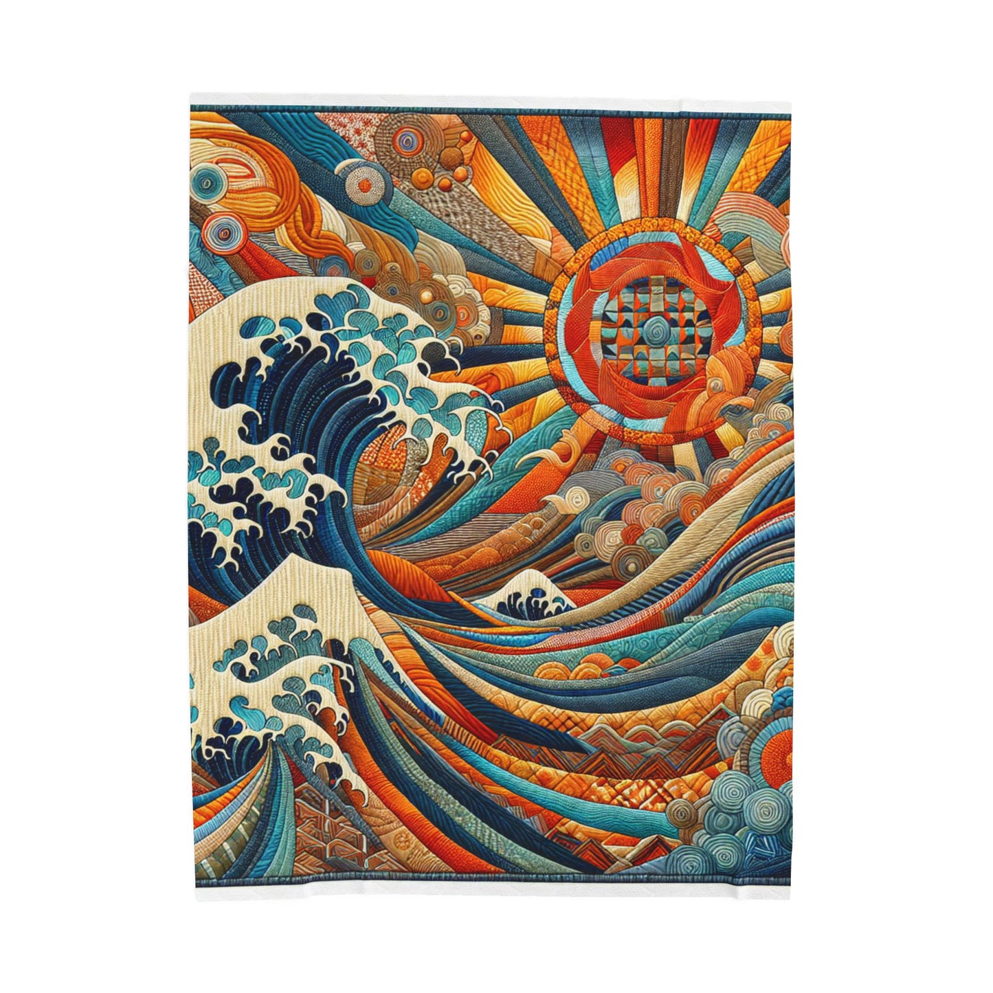 Oceanic Tapestry Unveiled - Plush Blanket