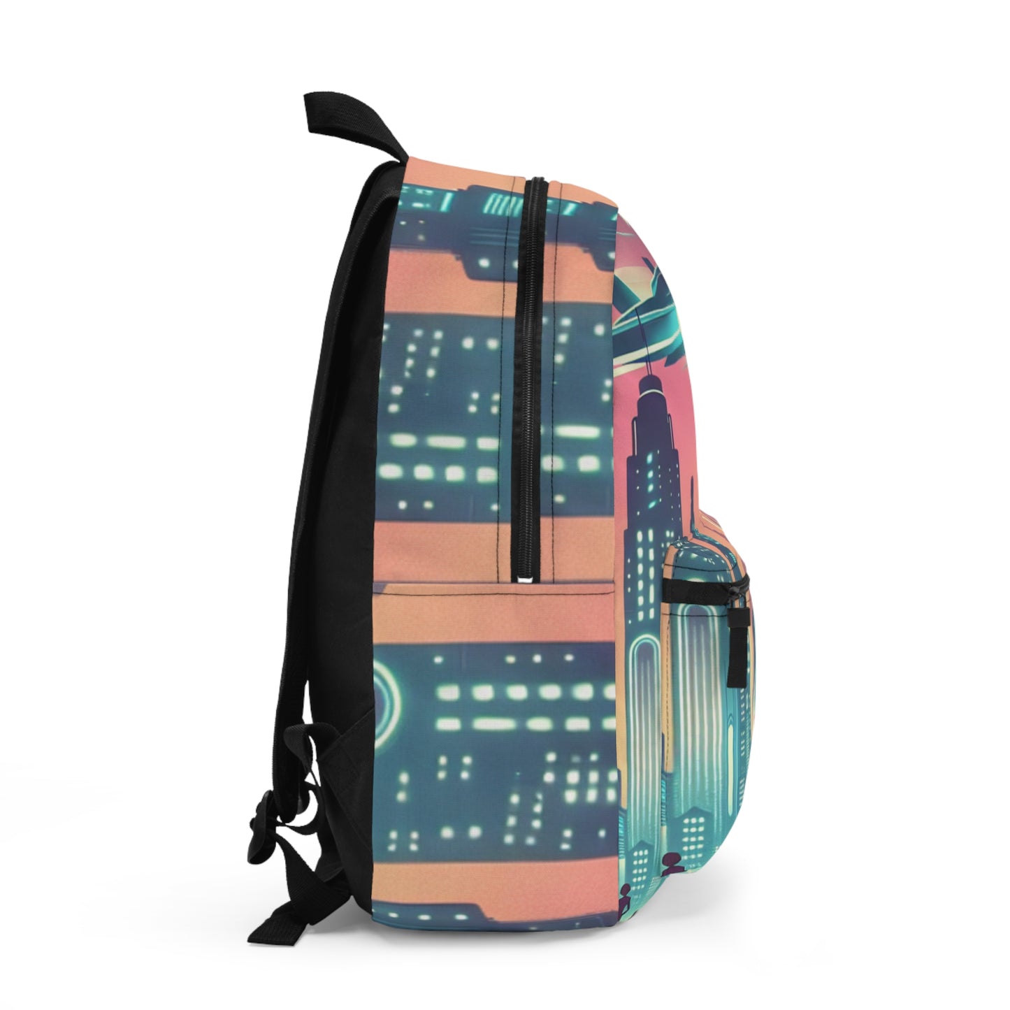 Futuristic Skyline Scene- Backpack