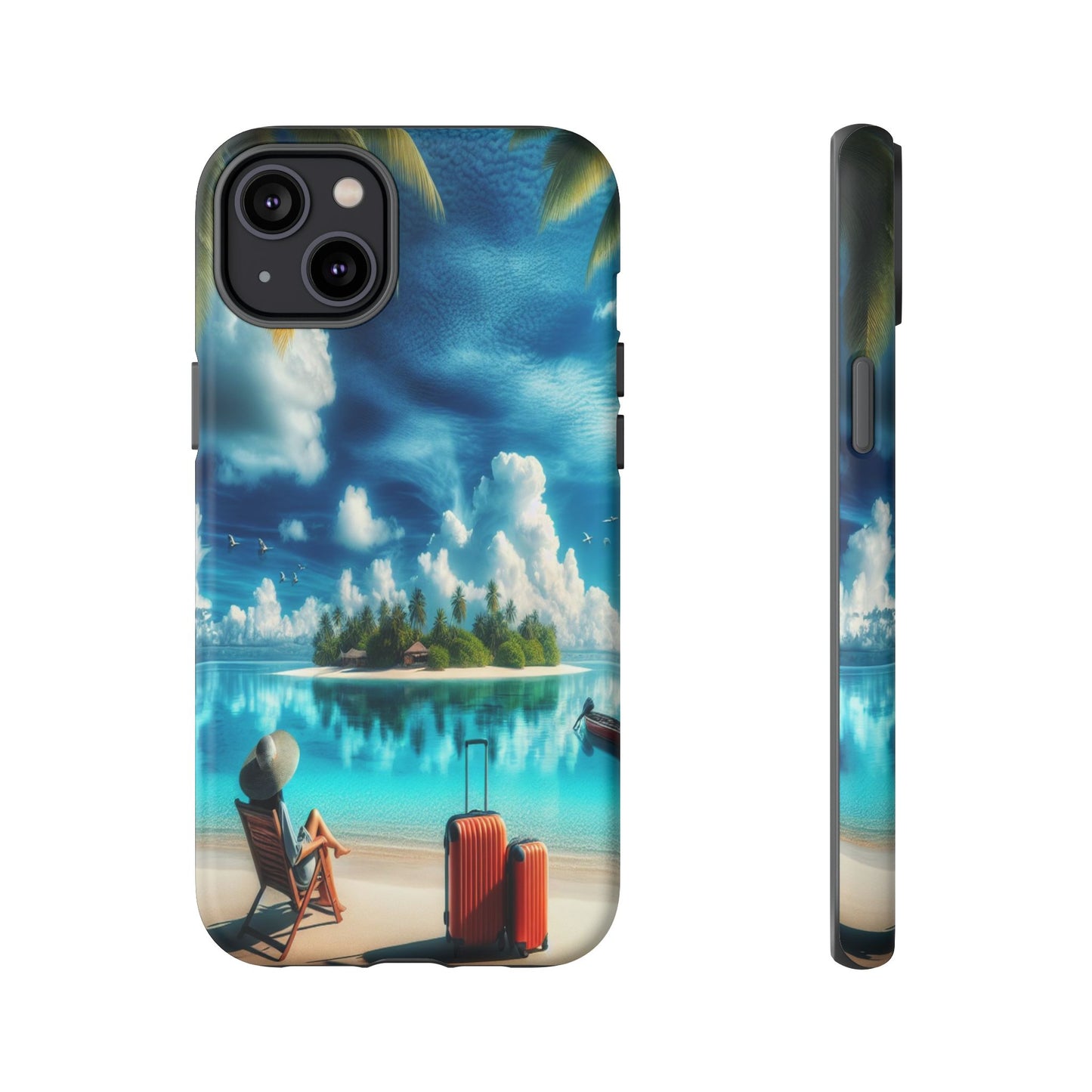 Custom ProtectiveIsland Escape in ParadiseIphone Case Compatible With Iphone 16 15 14 - Phone Cover