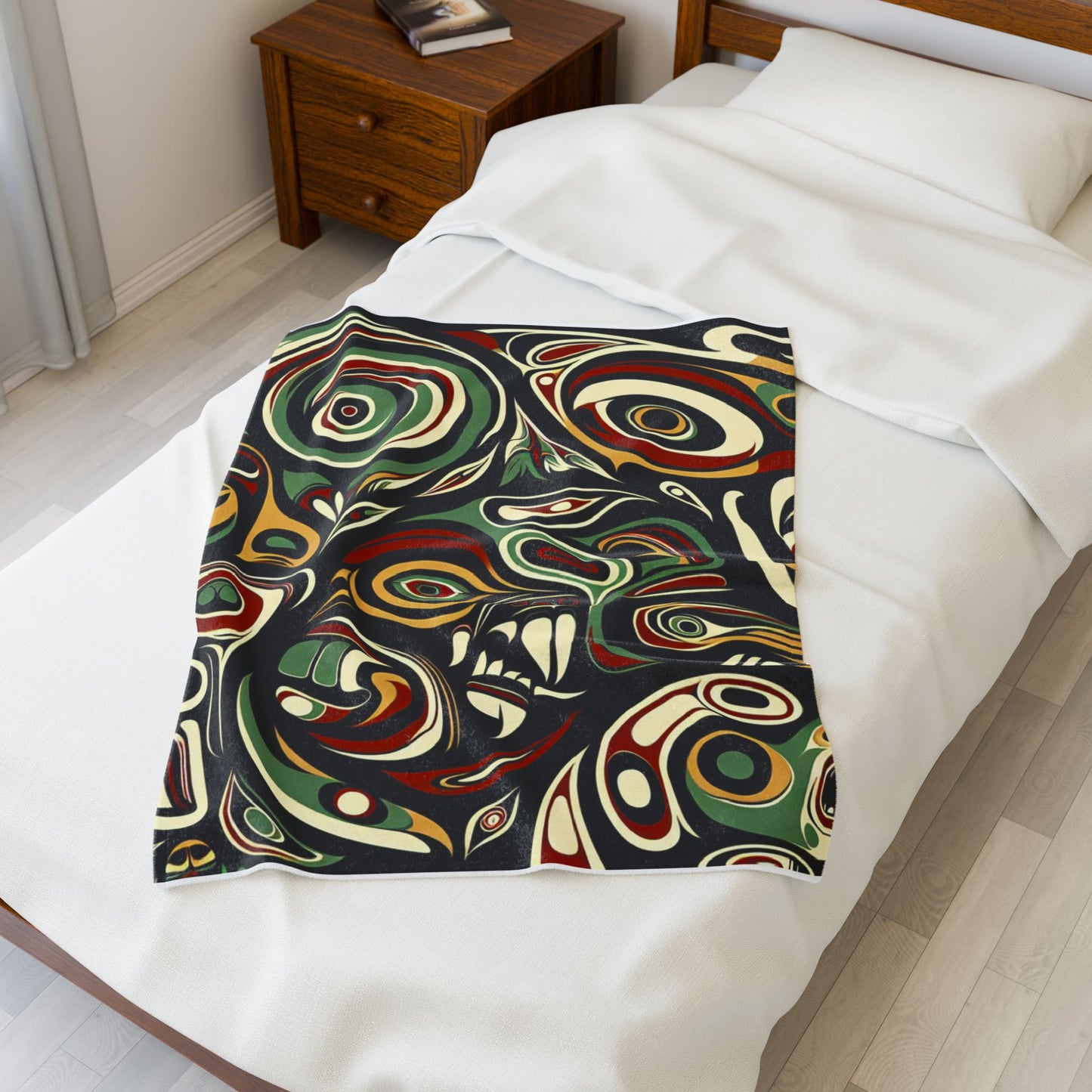 Intriguing Indigenous Patterns- Plush Blanket