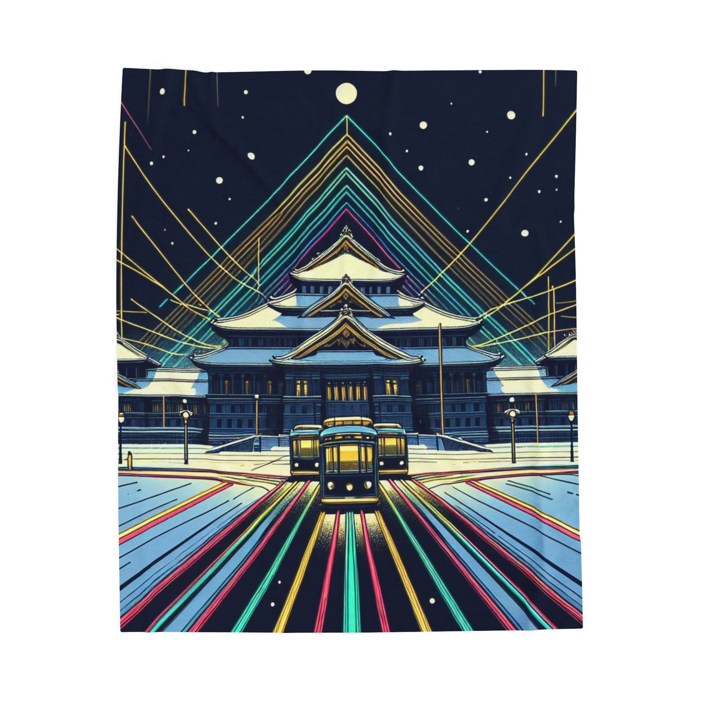 Palace of Light and Snowflakes - Plush Blanket