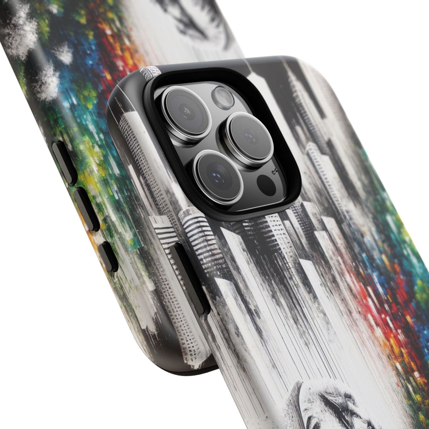 Protective Elephant's Journey Through the Cityscape Iphone Case Compatible With Iphone 16 15 14 - Phone Cover